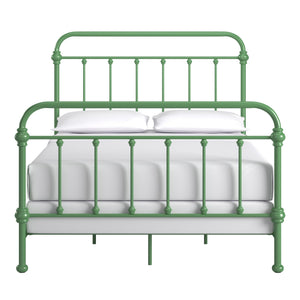 Homelegance Laroche Iron Bed Frame with Curved Silhouette and Meadow Green Powder Coat E411BF-1MDG(SPK)