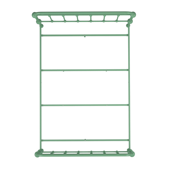 Laroche Iron Bed Frame with Curved Silhouette and Meadow Green Powder Coat