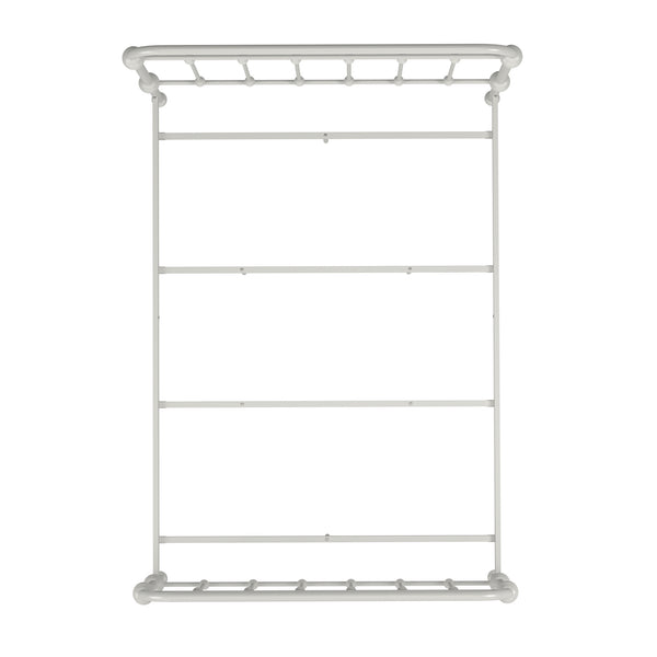 Laroche Iron Bed Curved Headboard Silver Birch Finish Elegant Bedroom Frame
