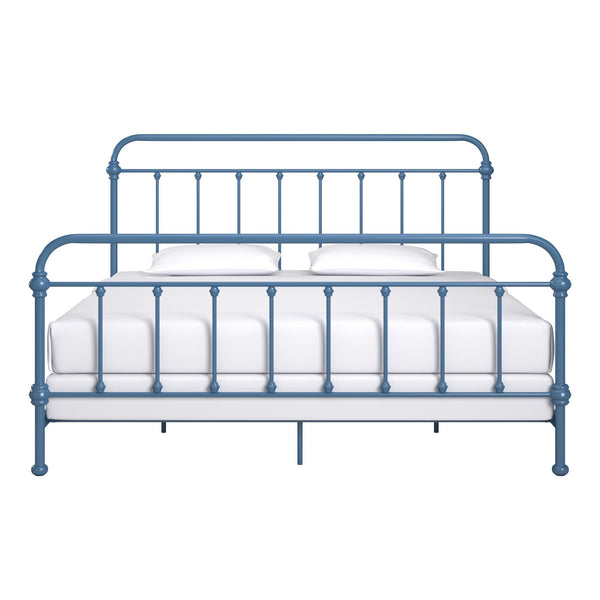 Homelegance Laroche Iron Spindle Bed Timeless Curved Frame for Modern Bedrooms E411BK-1BST(SPK)