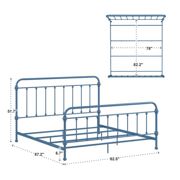 Laroche Iron Spindle Bed Timeless Curved Frame for Modern Bedrooms
