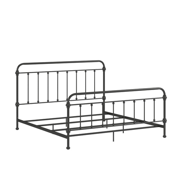 Laroche Iron Spindle Bed Antique Bronze Vintage Elegant Bedroom Frame