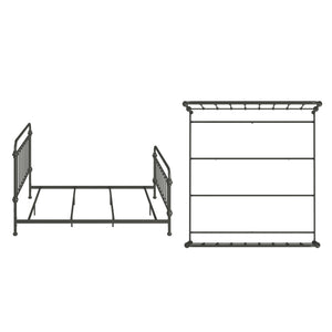 Laroche Iron Spindle Bed Antique Bronze Vintage Elegant Bedroom Frame