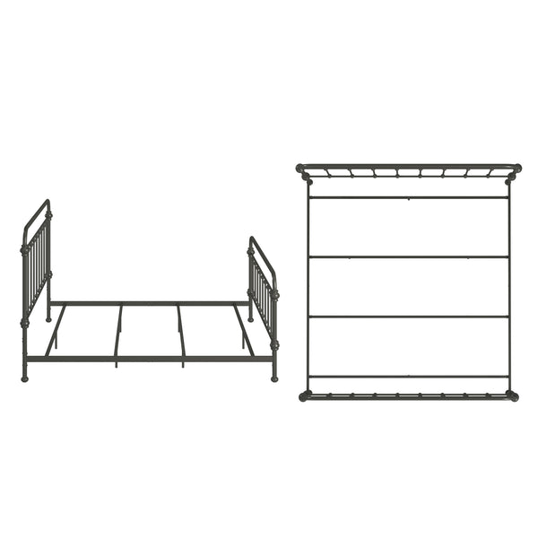 Laroche Iron Spindle Bed Antique Bronze Vintage Elegant Bedroom Frame