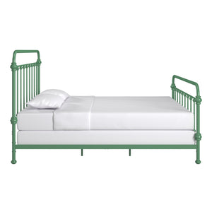 Laroche Iron Spindle Bed Curved Metal Frame for Farmhouse Bedroom Decor