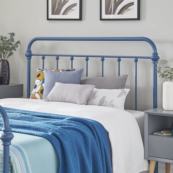 Laroche Iron Bed Frame with Curved Silhouette for a Calming Bedroom Retreat