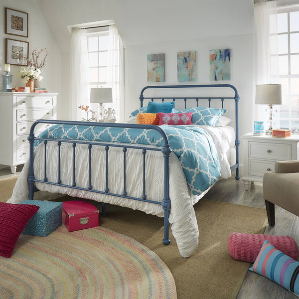 Laroche Iron Bed Frame with Curved Silhouette for a Calming Bedroom Retreat