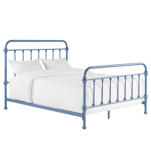 Laroche Iron Bed Frame with Curved Silhouette for a Calming Bedroom Retreat