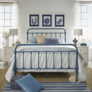 Laroche Iron Bed Frame with Curved Silhouette for a Calming Bedroom Retreat