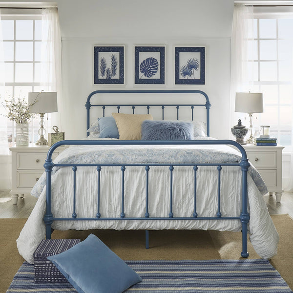 Laroche Iron Bed Frame with Curved Silhouette for a Calming Bedroom Retreat