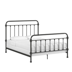 Laroche Iron Bed Antique Bronze Finish Curved Metal Frame Bedroom Centerpiece