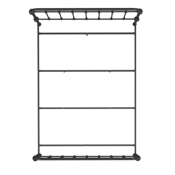 Laroche Iron Bed Antique Bronze Finish Curved Metal Frame Bedroom Centerpiece