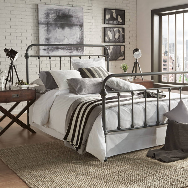 Laroche Curved Iron Bed with Elegant Silhouette for Modern Bedrooms