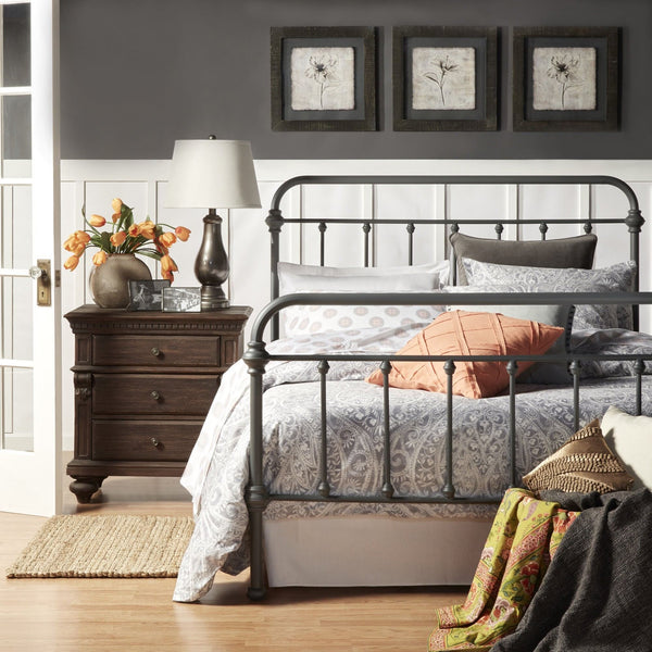 Laroche Curved Iron Bed with Elegant Silhouette for Modern Bedrooms