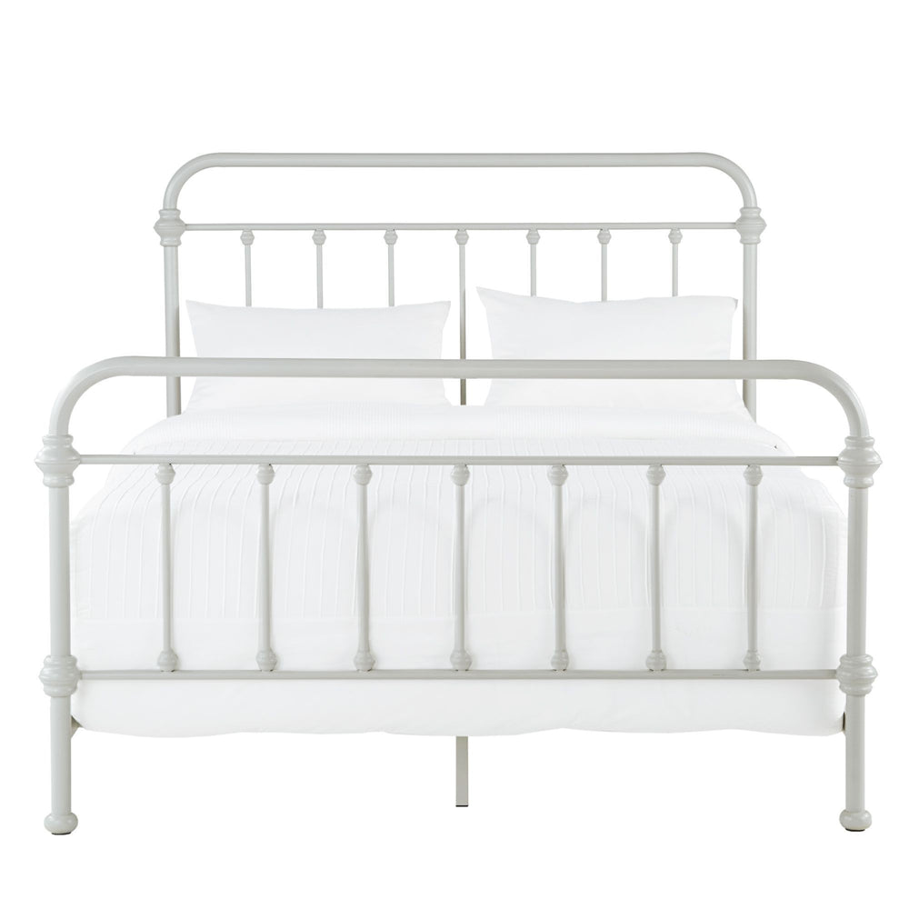 Homelegance Laroche Iron Bed Frame with Curved Silhouette for Modern Bedroom Styling E411BQ-1SVB(SPK)