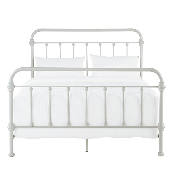 Homelegance Laroche Iron Bed Frame with Curved Silhouette for Modern Bedroom Styling E411BQ-1SVB(SPK)