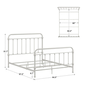 Laroche Iron Bed Frame with Curved Silhouette for Modern Bedroom Styling