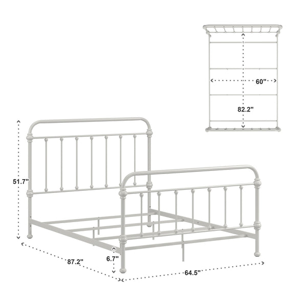 Laroche Iron Bed Frame with Curved Silhouette for Modern Bedroom Styling