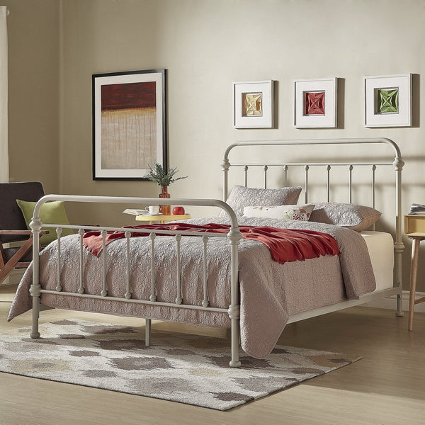Laroche Iron Bed Frame with Curved Silhouette for Modern Bedroom Styling