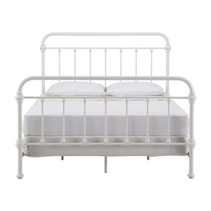 Homelegance Laroche Antique White Iron Bed Elegant Curved Metal Frame for Any Bedroom E411BQ-1W(SPK)