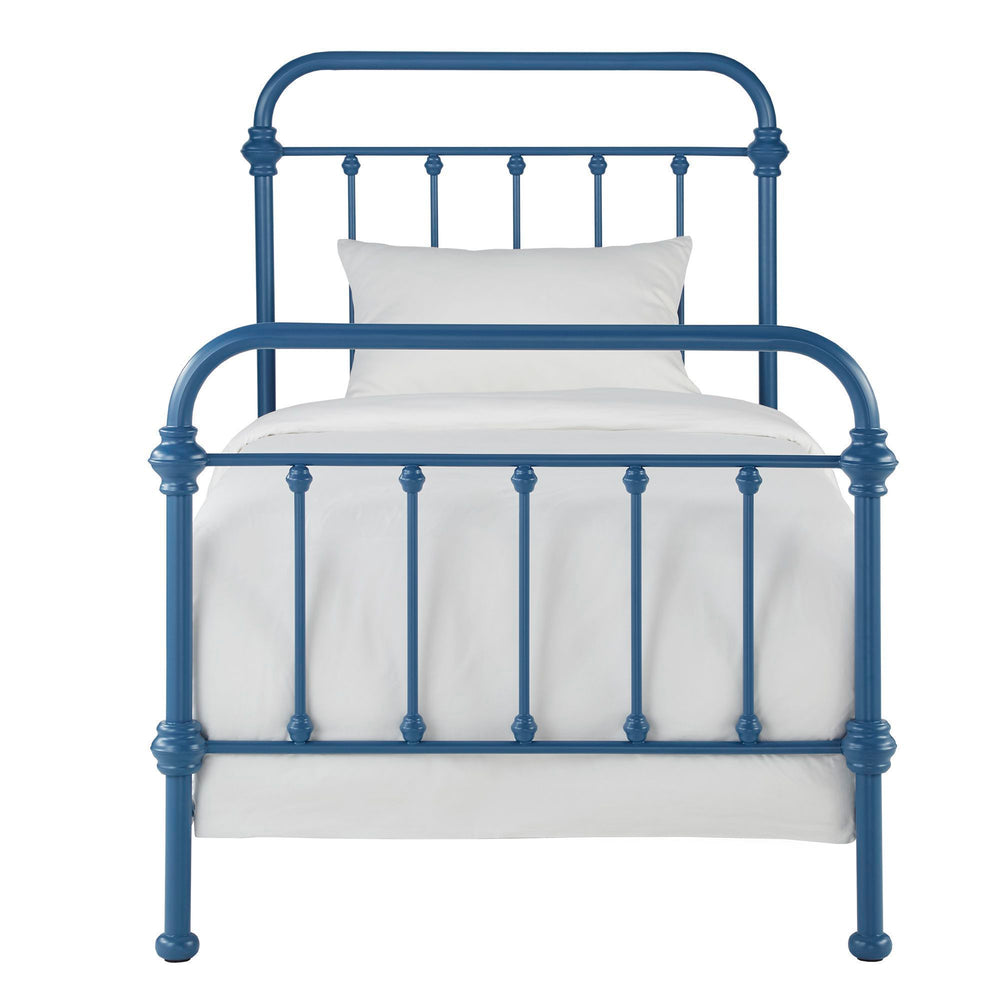 Homelegance Laroche Iron Bed Curved Metal Frame Contemporary Bedroom Statement Piece E411BT-1BST(SPK)