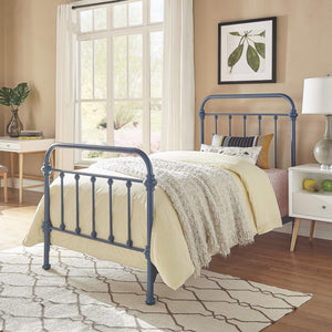 Laroche Iron Bed Curved Metal Frame Contemporary Bedroom Statement Piece