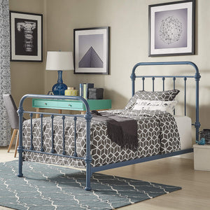 Laroche Iron Bed Curved Metal Frame Contemporary Bedroom Statement Piece