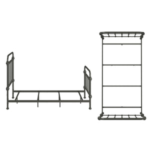 Laroche Iron Bed Frame Elegant Curved Metal Design for Modern Bedrooms