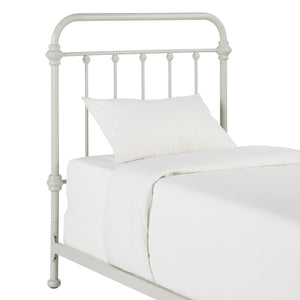 Laroche Silver Iron Bed Curved Metal Frame for Modern Bedroom Elegance