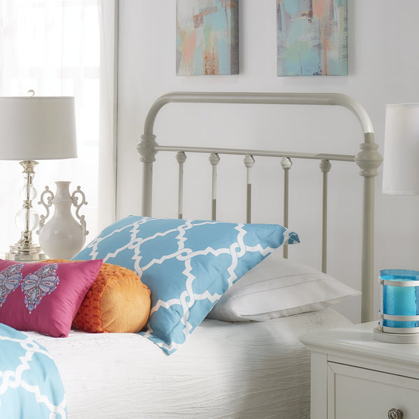 Laroche Silver Iron Bed Curved Metal Frame for Modern Bedroom Elegance