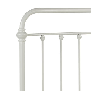 Laroche Silver Iron Bed Curved Metal Frame for Modern Bedroom Elegance