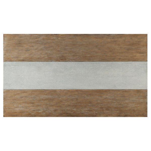 Warner Concrete Veneer Trestle Dining Table with Carbonized Pine Base