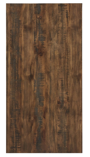 Pisits Pine Veneer Coffee Table with Metal Frame and Lower Shelf for Living Rooms