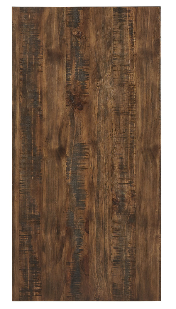 Pisits Pine Veneer Coffee Table with Metal Frame and Lower Shelf for Living Rooms