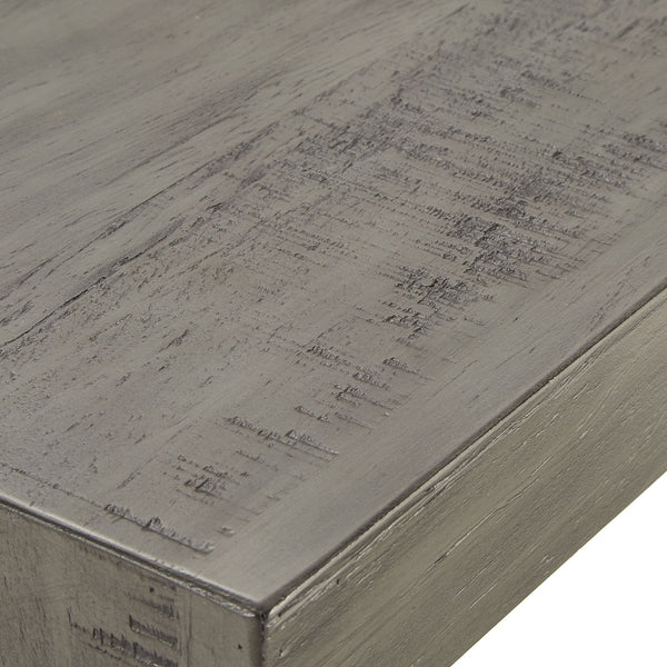 Pisits Veneer Top Sofa Console Table with Metal Base and Open Storage Shelf
