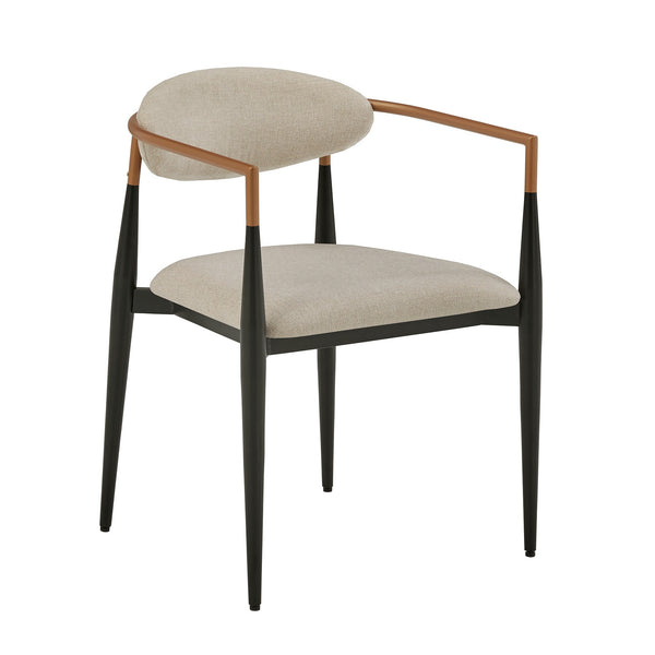 Yuma Barrel Back Dining Chair Set with Foam Cushion and Sturdy Metal Frame