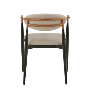 Yuma Barrel Back Dining Chair Set with Foam Cushion and Sturdy Metal Frame