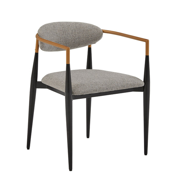 Yuma Barrel Back Dining Chair Set with Foam Cushion and Sturdy Metal Frame