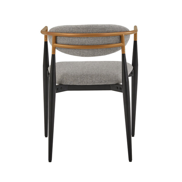 Yuma Barrel Back Dining Chair Set with Foam Cushion and Sturdy Metal Frame