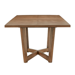 Walnut Ash Veneer Extendable Dining Table with Geometric X Base