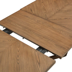 Walnut Ash Veneer Extendable Dining Table with Geometric X Base