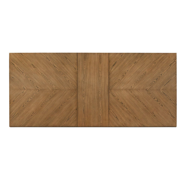 Walnut Ash Veneer Extendable Dining Table with Geometric X Base
