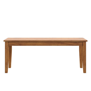 Oneill Solid Rubberwood Bench with Distressed Finish for Dining or Entryway Accent