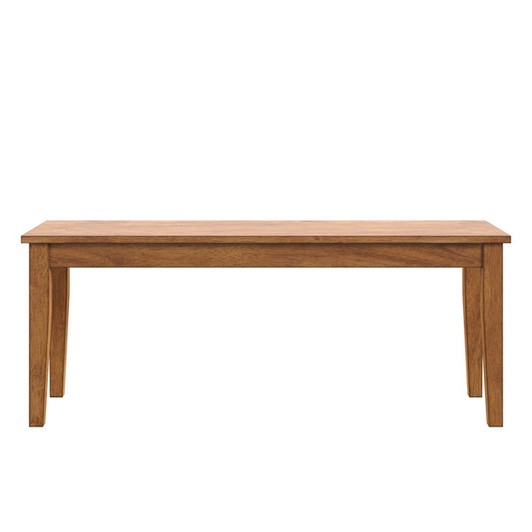 Oneill Solid Rubberwood Bench with Distressed Finish for Dining or Entryway Accent