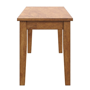 Oneill Solid Rubberwood Bench with Distressed Finish for Dining or Entryway Accent