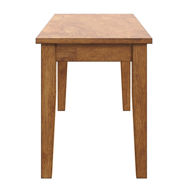 Oneill Solid Rubberwood Bench with Distressed Finish for Dining or Entryway Accent