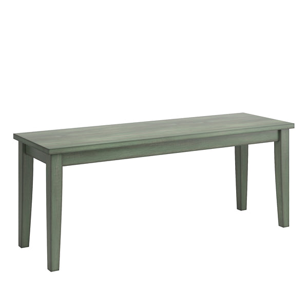 Oneill Solid Rubberwood Bench with Distressed Finish for Dining or Entryway Accent