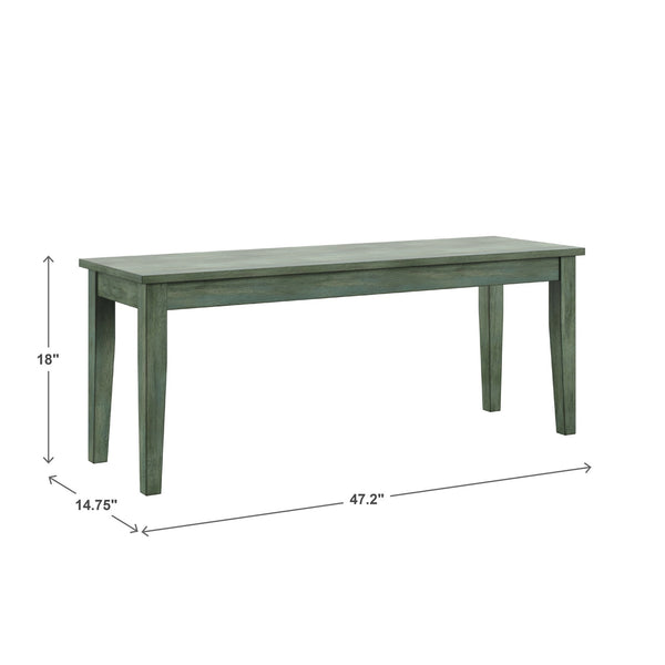 Oneill Solid Rubberwood Bench with Distressed Finish for Dining or Entryway Accent