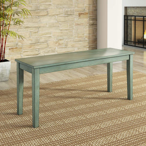 Oneill Solid Rubberwood Bench with Distressed Finish for Dining or Entryway Accent