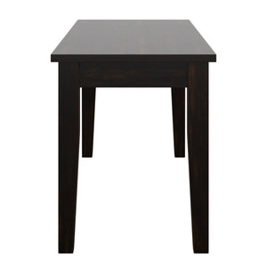 Oneill Solid Rubberwood Bench with Distressed Finish for Dining or Entryway Accent
